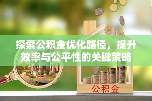 山上探索公积金优化路径，提升效率与公平性的关键策略